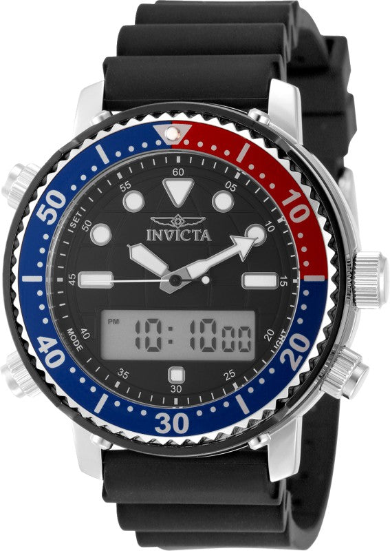 Invicta Men's 49451 Pro Diver Digital, Quartz Electronic, PC21AF Black Dial Watch