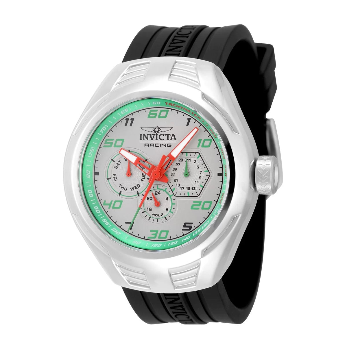 Invicta Men's 47726 Invicta Racing Quartz Chronograph Green, Silver Dial Watch