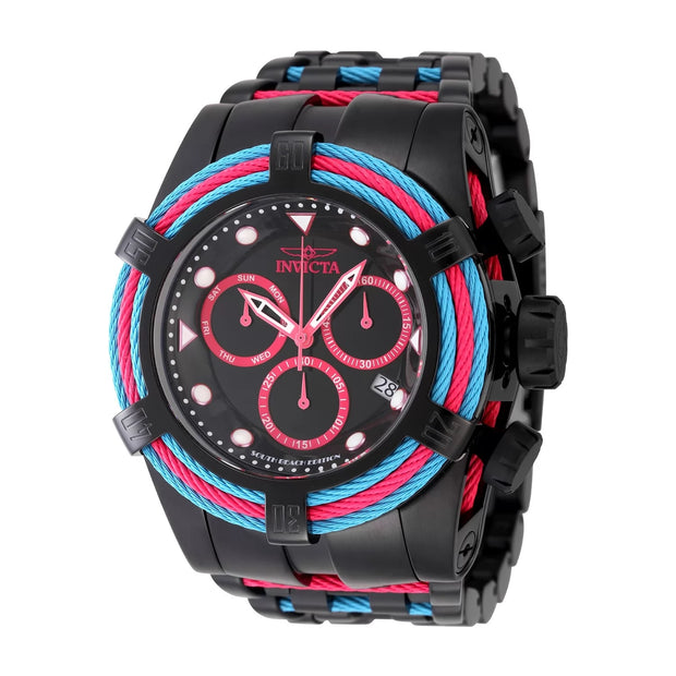 Invicta Men's 48605 Bolt Quartz Chronograph Hot Pink, Black Dial Watch