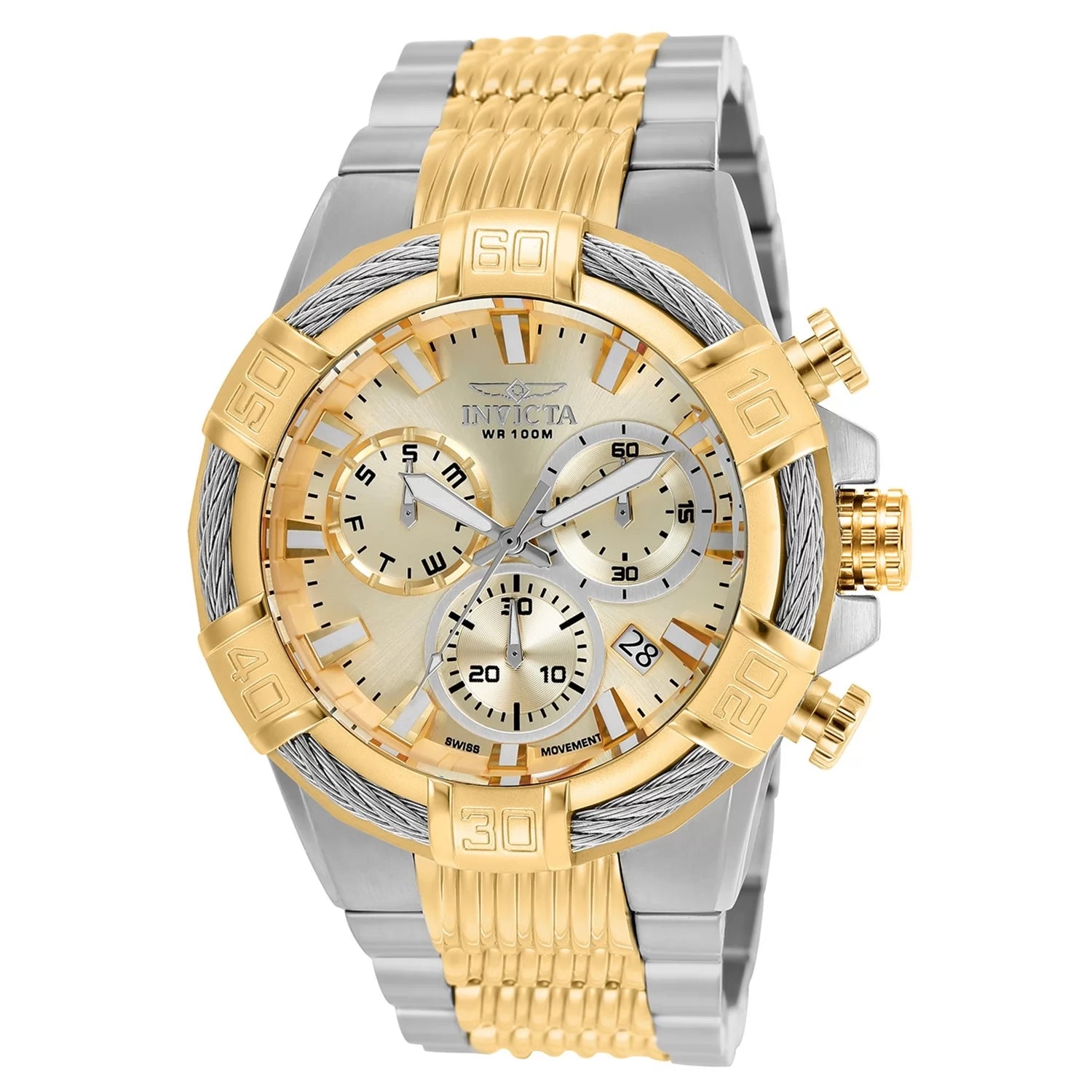Invicta Men's 25864 Bolt Quartz Chronograph Gold Dial Watch