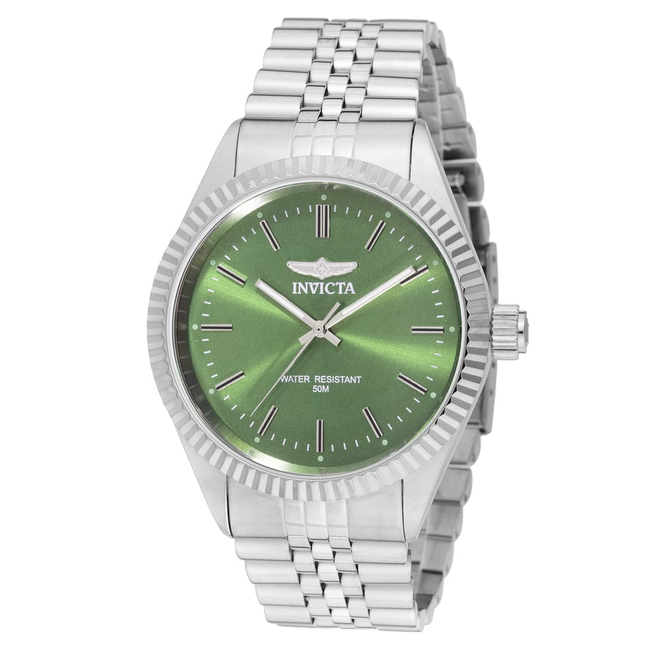 Invicta Men's 49313 Specialty Quartz 3 Hand Green Dial Watch