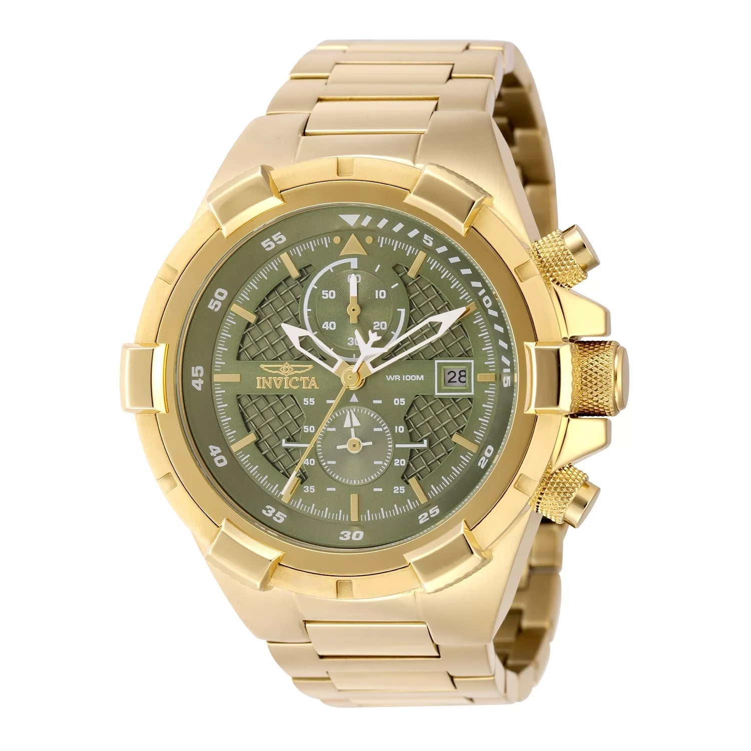 Invicta Men's 49255 Aviator Quartz VD51 Green Dial Watch