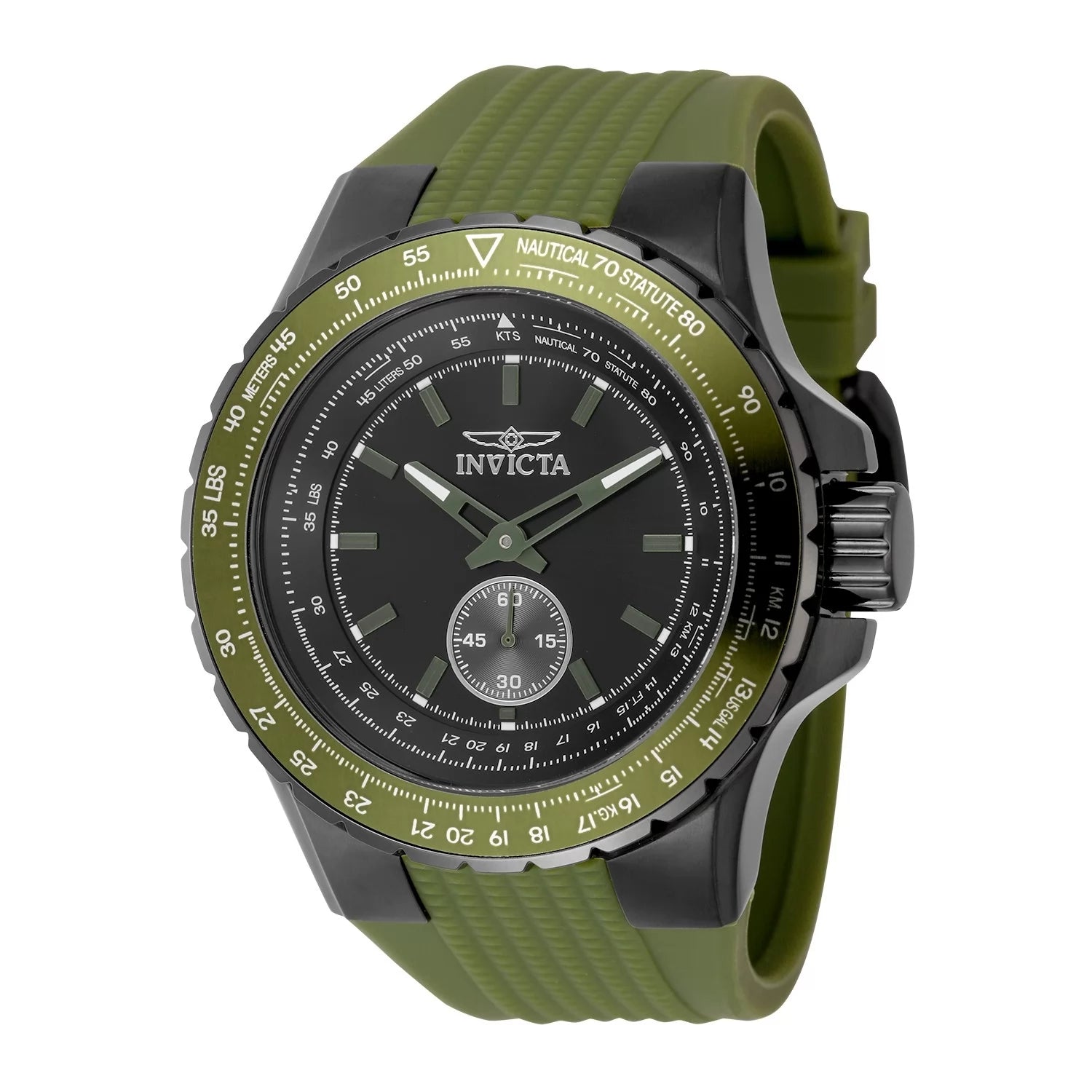 Invicta Men's 49311 Aviator  Quartz Multifunction Black Dial Watch