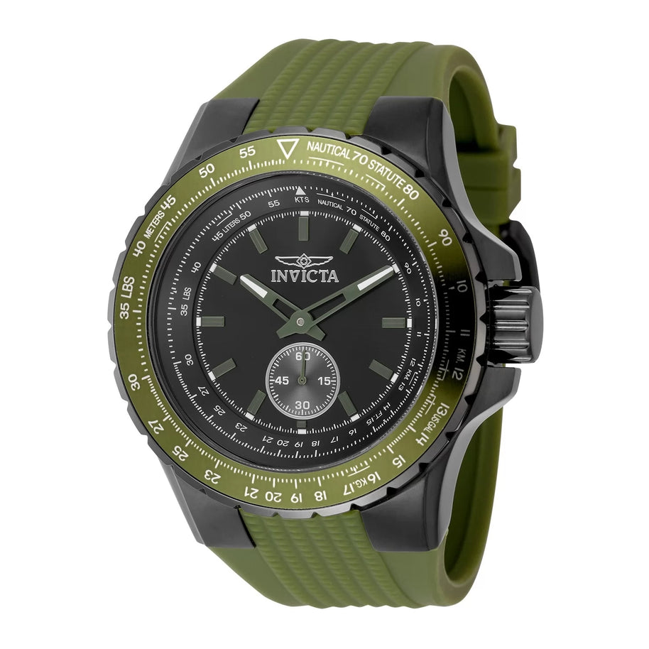 Invicta Men's 49311 Aviator  Quartz Multifunction Black Dial Watch