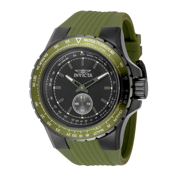 Invicta Men's 49311 Aviator  Quartz Multifunction Black Dial Watch