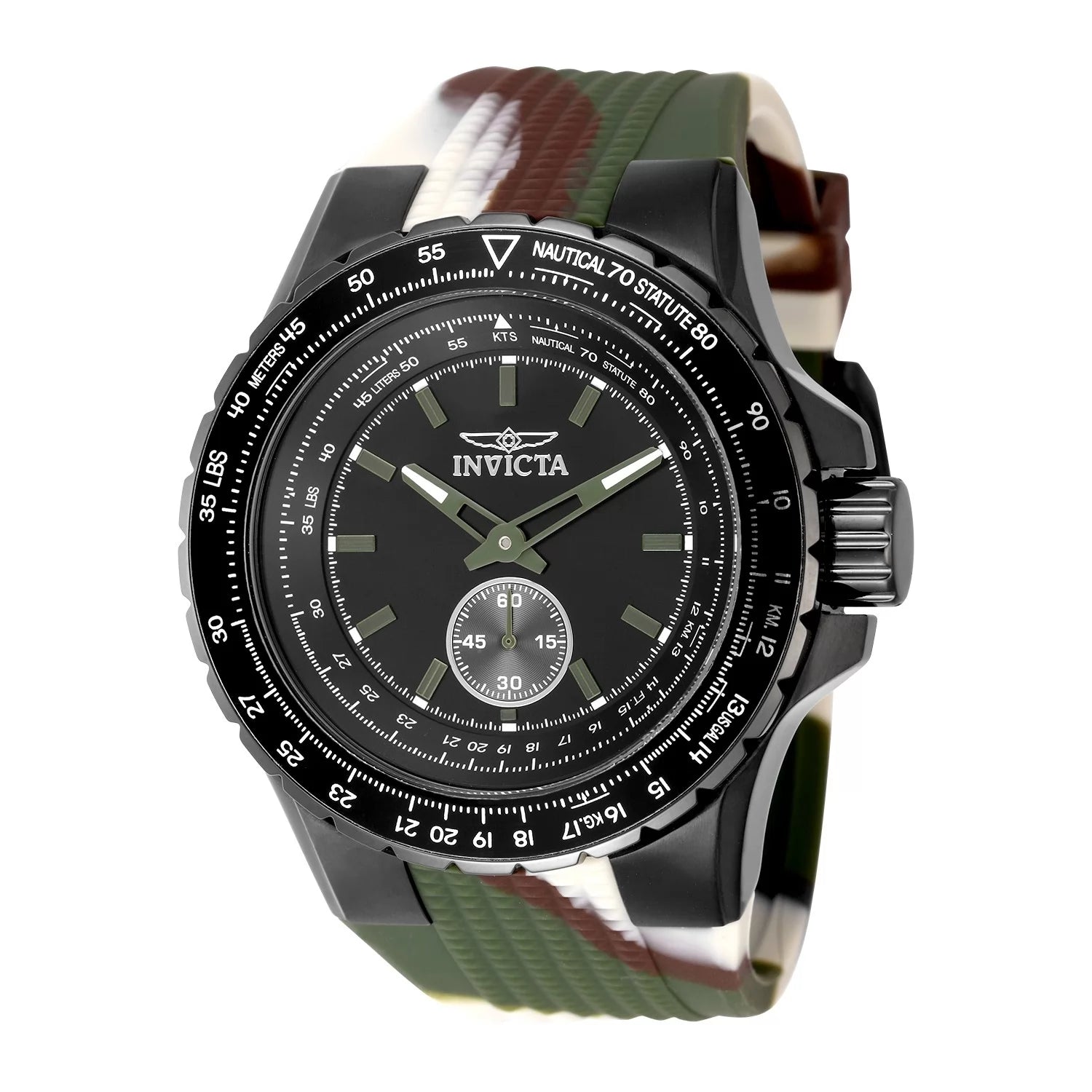 Invicta Men's 49320 Aviator  Quartz Multifunction Black Dial Watch