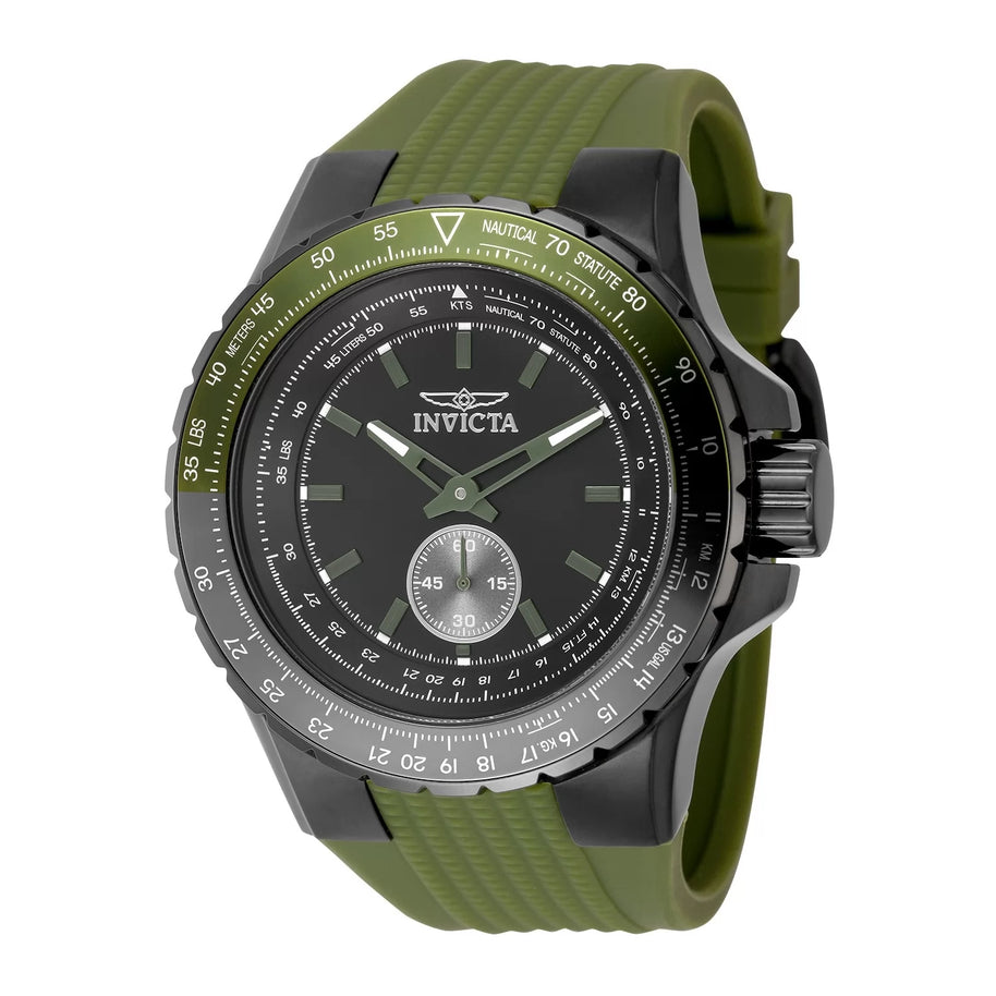 Invicta Men's 49323 Aviator  Quartz Multifunction Black Dial Watch