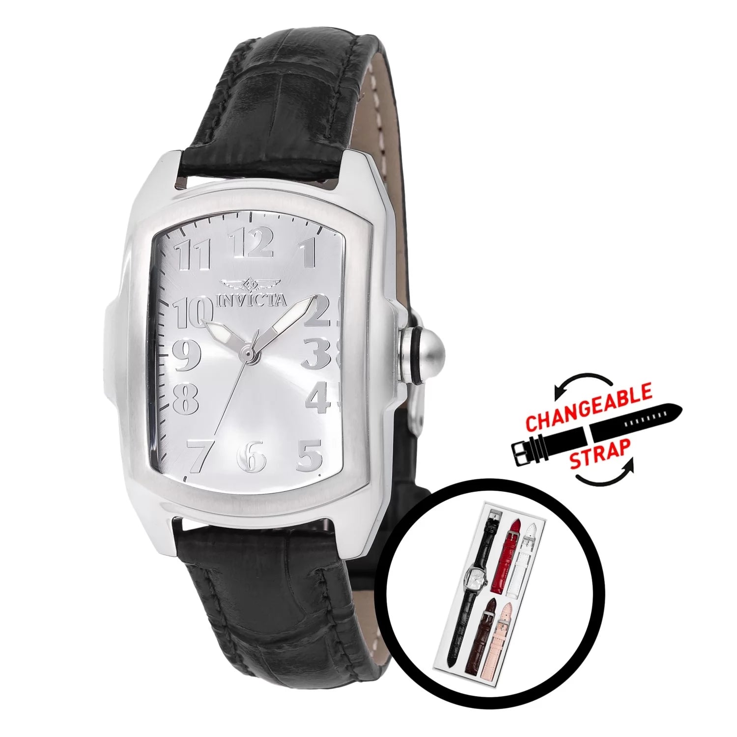 Invicta Women's 48949 Lupah Quartz 3 Hand Silver Dial Watch