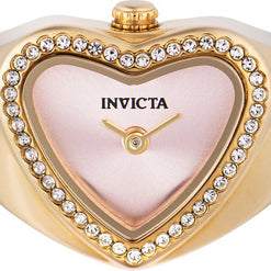 Invicta Women's 49575 Mini Quartz 2 Hand Pink Dial Ring Watch