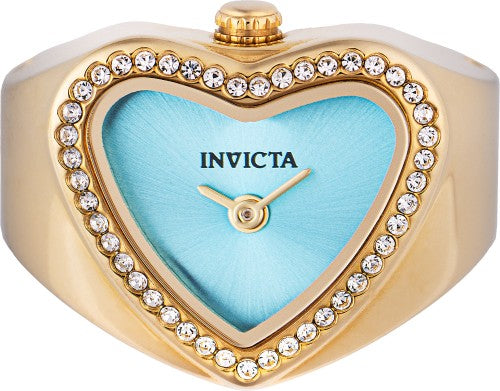Invicta Women's 49576 Mini Quartz 2 Hand Light Blue Dial Ring Watch