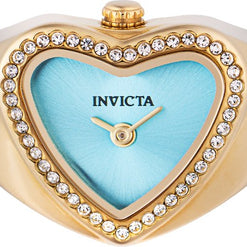 Invicta Women's 49576 Mini Quartz 2 Hand Light Blue Dial Ring Watch