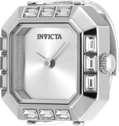 Invicta Women's 49580 Mini Quartz 2 Hand Silver Dial Ring Watch