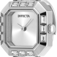 Invicta Women's 49580 Mini Quartz 2 Hand Silver Dial Ring Watch