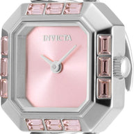 Invicta Women's 49581 Mini Quartz 2 Hand Pink Dial Ring Watch