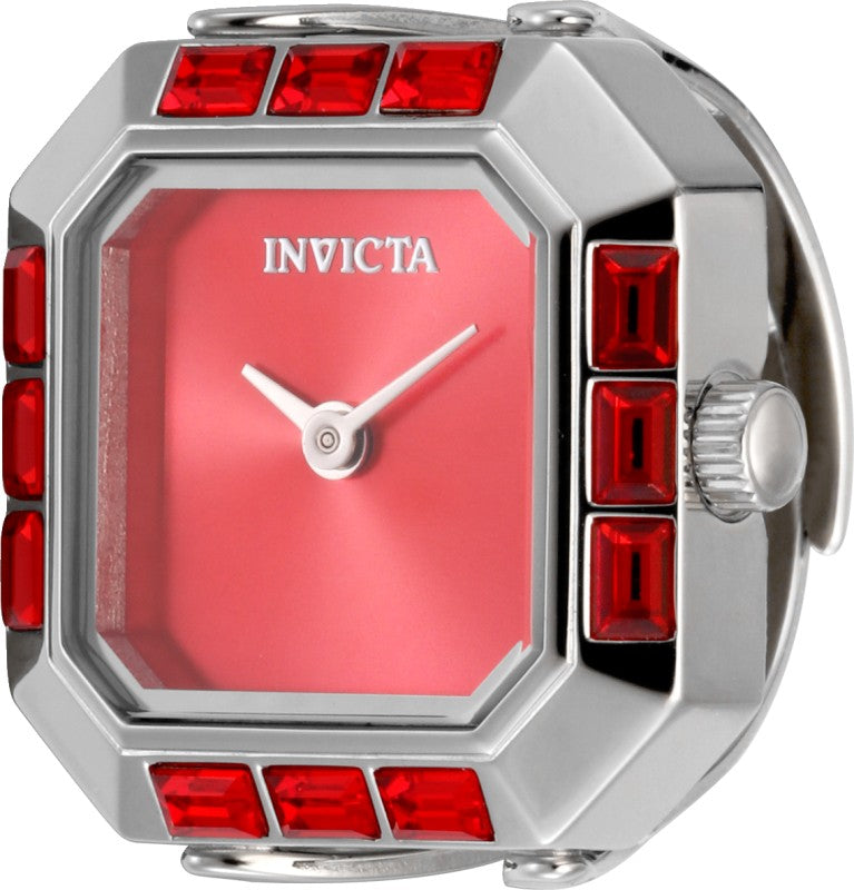 Invicta Women's 49582 Mini Quartz 2 Hand Red Dial Ring Watch