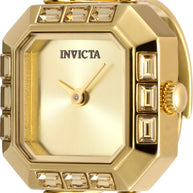 Invicta Women's 49585 Mini Quartz Gold Dial Ring Watch