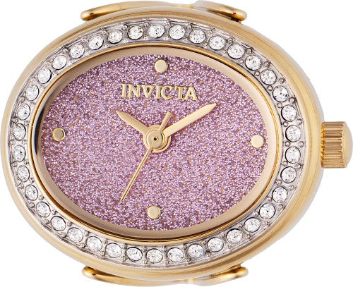Invicta Women's 49600 Mini Quartz 2 Hand Pink Dial Ring Watch