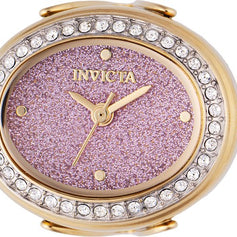 Invicta Women's 49600 Mini Quartz 2 Hand Pink Dial Ring Watch