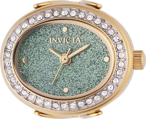 Invicta Women's 49602 Mini Quartz 2 Hand Green Dial Ring Watch