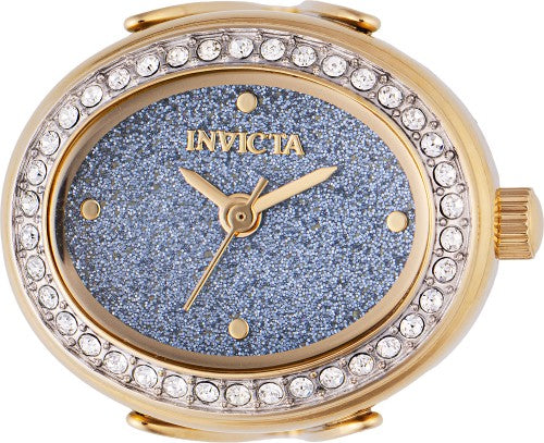 Invicta Women's 49603 Mini Quartz 2 Hand Blue Dial Ring Watch