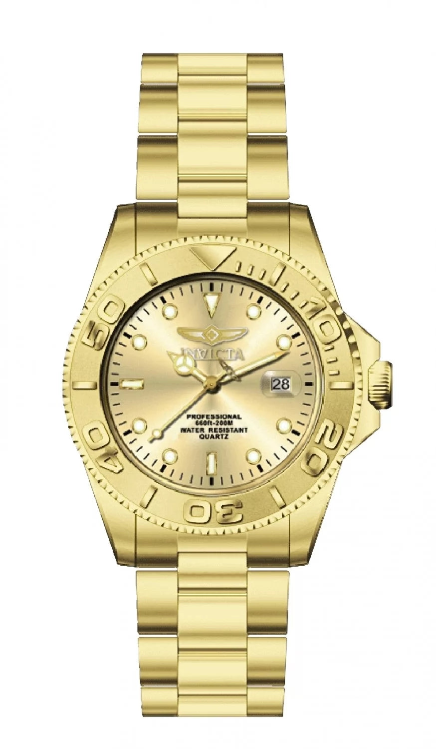 Invicta Men's 69523 Pro Diver Quartz PC32S Gold Dial Watch