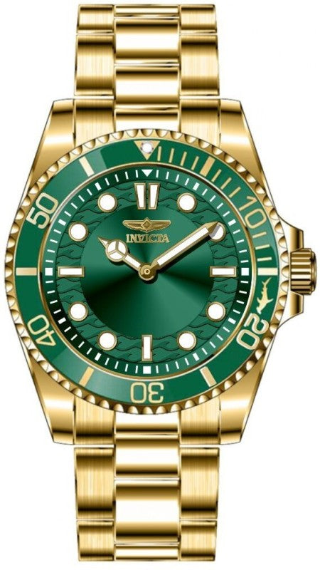 Invicta Men's 49702 Pro Diver Quartz PC20S Green Dial Watch