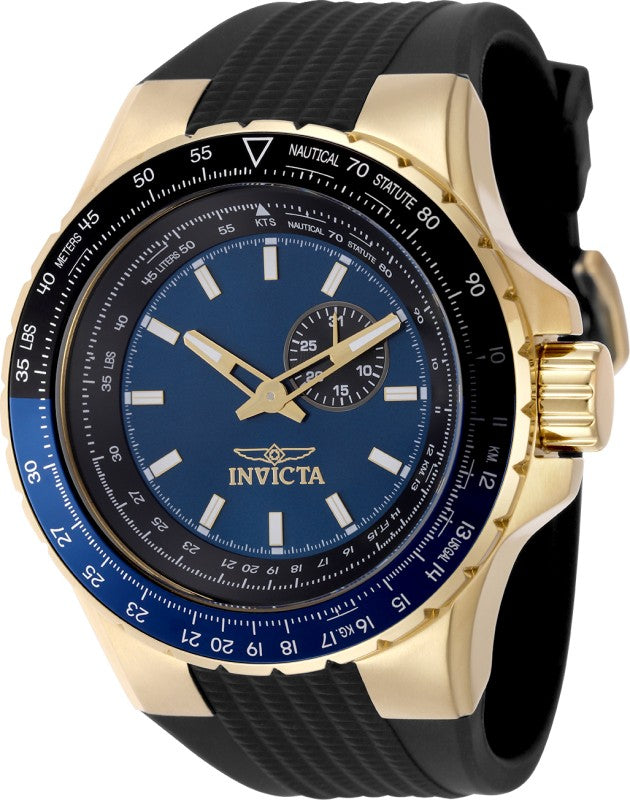 Invicta Men's 49719 Aviator Quartz VD72 Blue Dial Watch