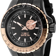Invicta Men's 49725 Aviator Quartz VD72 Black Dial Watch