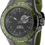 Invicta Men's 49729 Aviator Quartz VD72 Black Dial Watch
