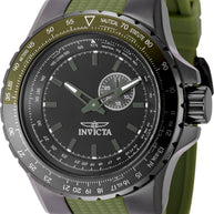 Invicta Men's 49733 Aviator Quartz VD72 Black Dial Watch