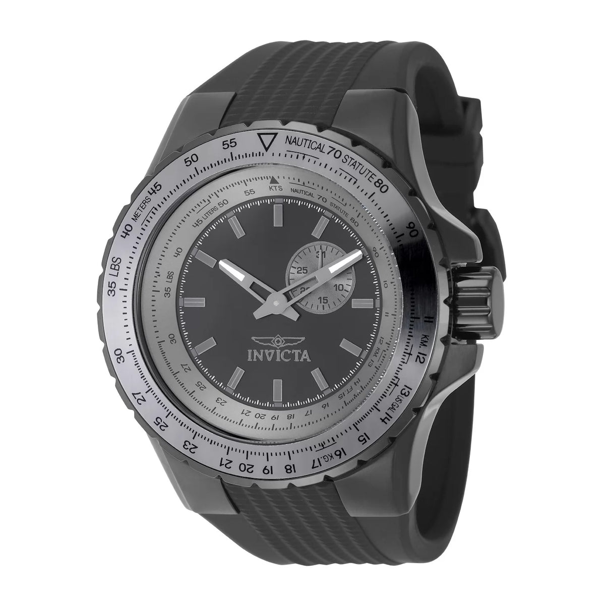 Invicta Men's 49728 Aviator Quartz VD72 Black Dial Watch