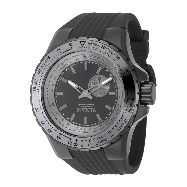 Invicta Men's 49728 Aviator Quartz VD72 Black Dial Watch