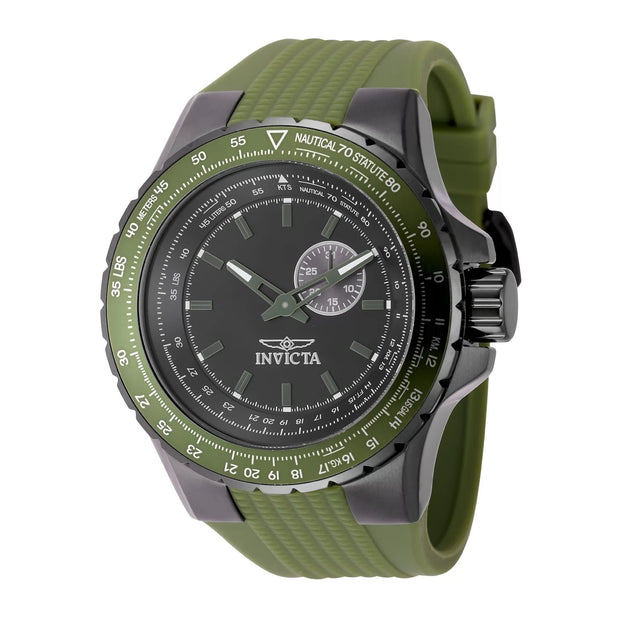 Invicta Men's 49729 Aviator Quartz VD72 Black Dial Watch