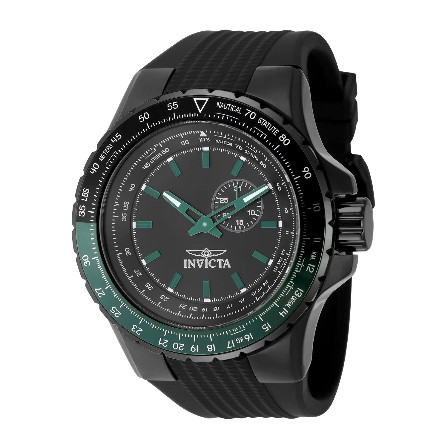 Invicta Men's 49731 Aviator Quartz VD72 Black Dial Watch