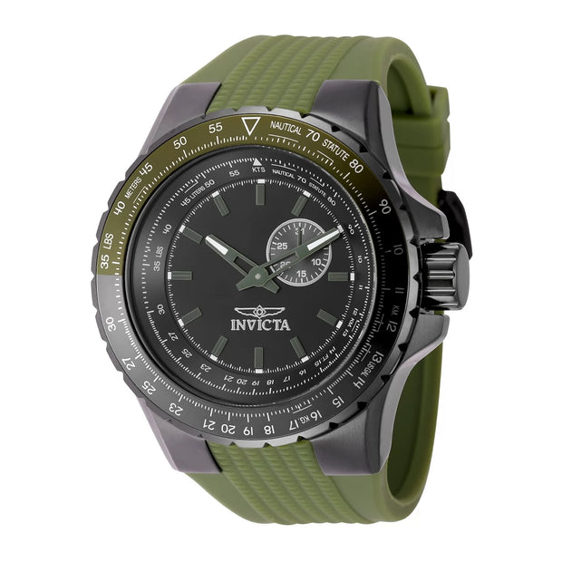 Invicta Men's 49733 Aviator Quartz VD72 Black Dial Watch