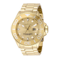 Invicta Men's 48613 Grand Diver Quartz 3 Hand Gold Dial Watch