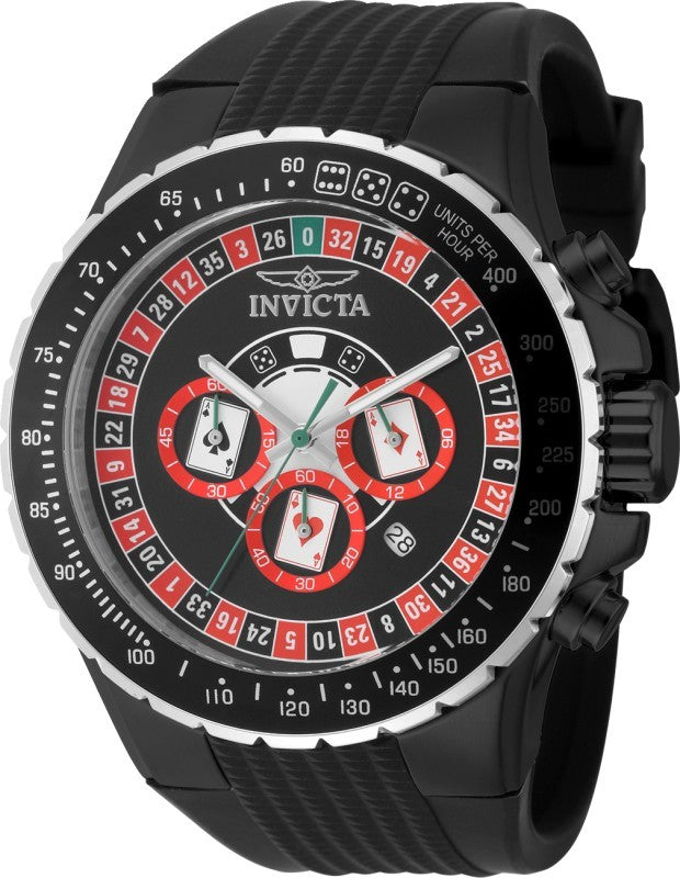 Invicta Men's 49849 Aviator Quartz VD53 Black Dial Watch