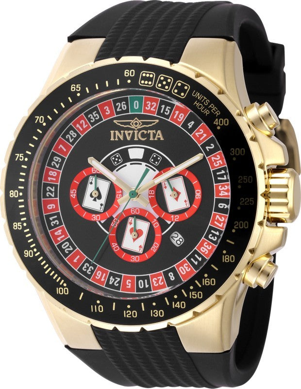 Invicta Men's 49851 Aviator Quartz VD53 Black Dial Watch