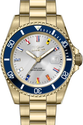 Invicta Men's 49886 Pro Diver Quartz 3 Hand Silver Dial Watch
