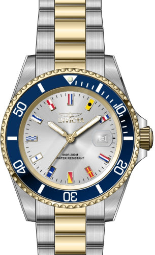 Invicta Men's 49887 Pro Diver Quartz 3 Hand Silver Dial Watch