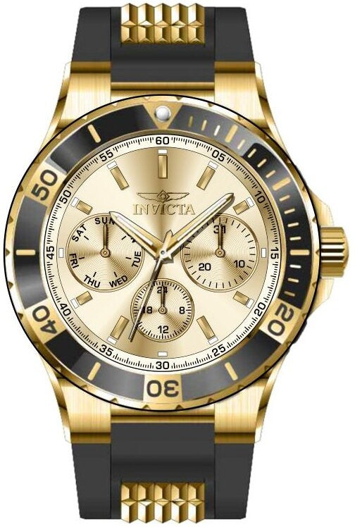 Invicta Women's 49892 Aviator Quartz VH63 Gold Dial Watch