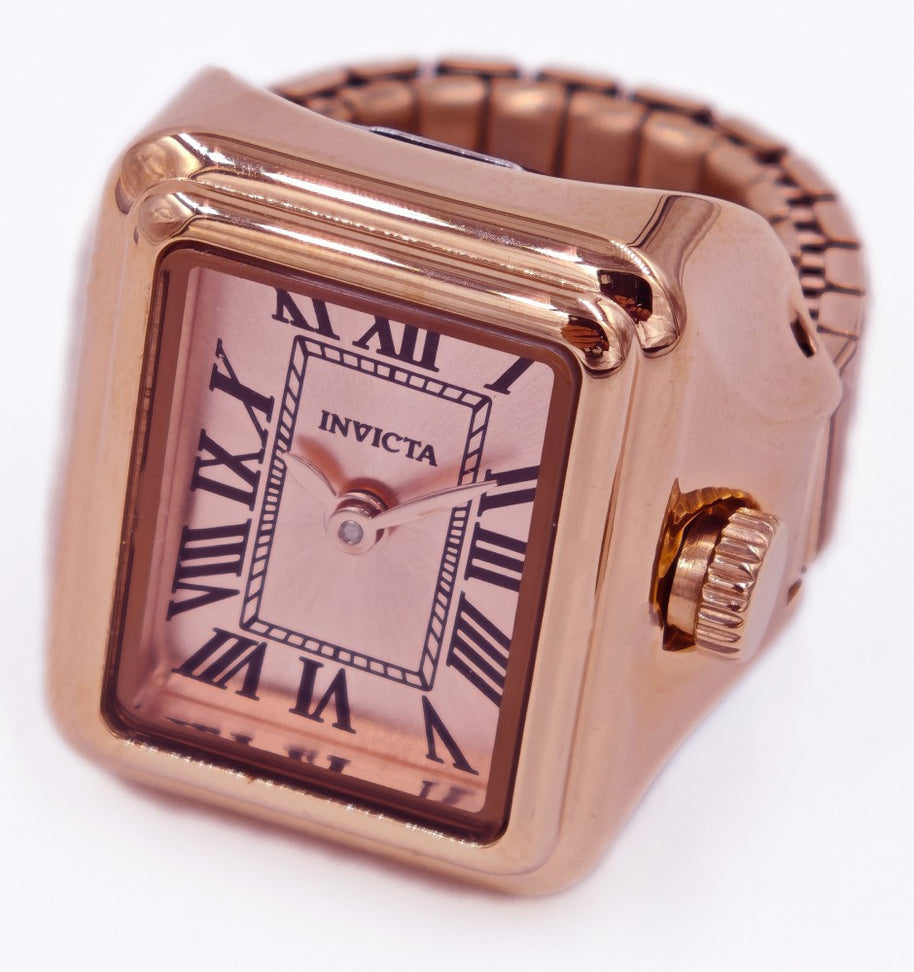 Invicta Women's 49896 Mini Quartz PC10 Rose Gold Dial Ring Watch