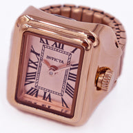Invicta Women's 49896 Mini Quartz PC10 Rose Gold Dial Ring Watch