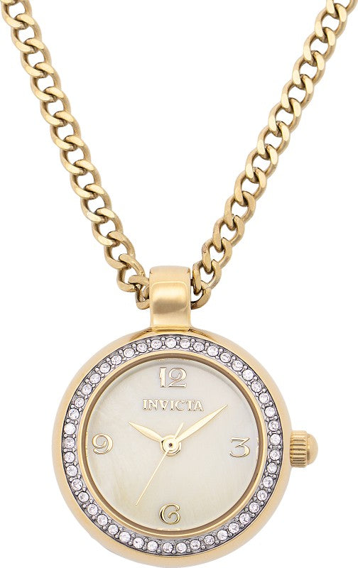 Invicta Women's 49932 Mini Quartz PC21J Mother of Pearl Dial Necklace Watch