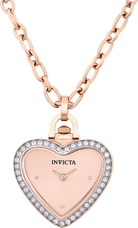 Invicta Women's 49939 Mini Quartz PC20S Brass Dial Necklace Watch