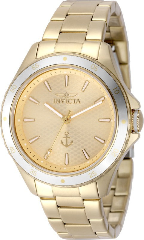 Invicta Women's 49976 OCEAN VOYAGE Quartz PC21J Gold Dial Watch