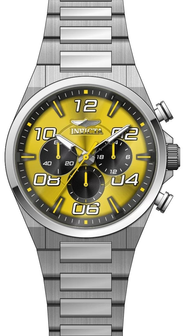 Invicta Men's 50424 Speedway Quartz VD54 Yellow Dial Watch