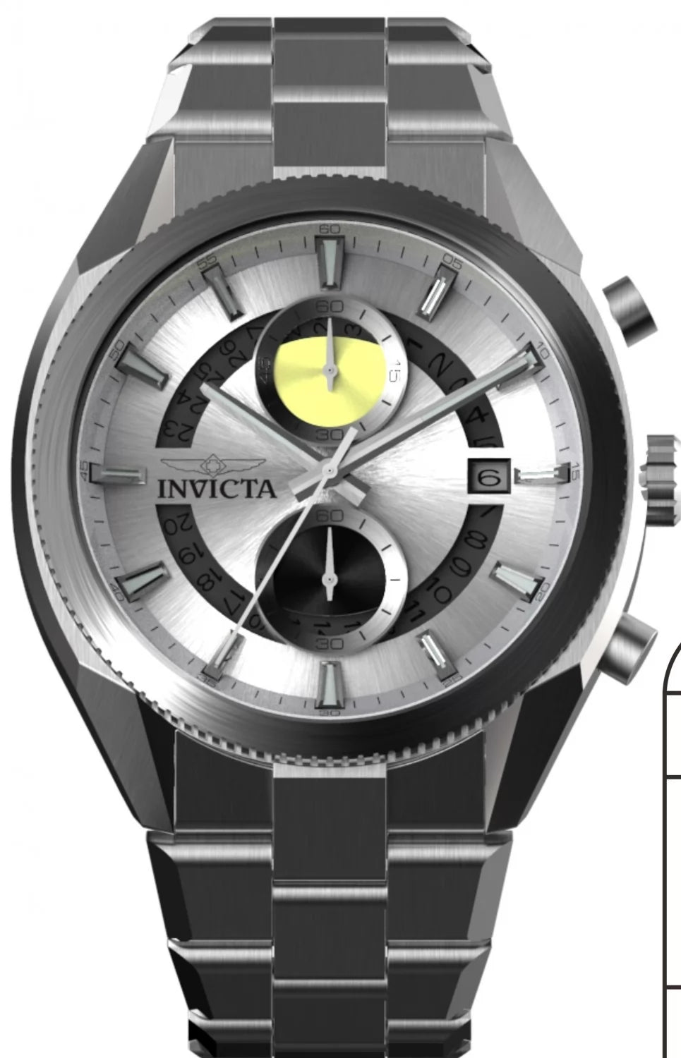 Invicta Men's 50437 Speedway Quartz VD51B Silver Dial Watch