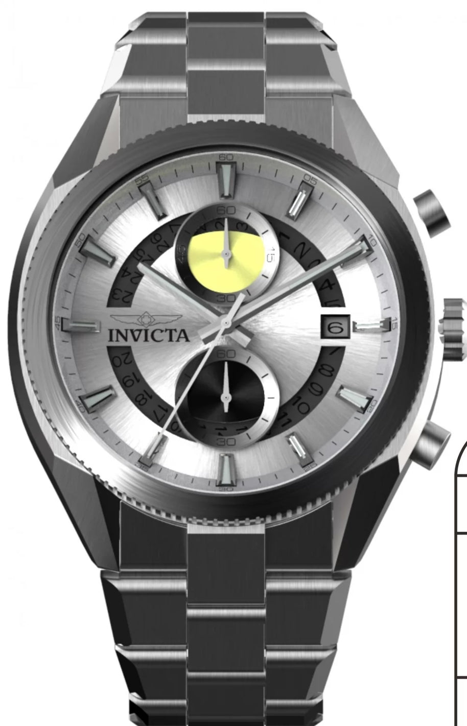 Invicta Men's 50437 Speedway Quartz VD51B Silver Dial Watch
