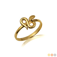 Gold Serpent Snake Ring (Available in Yellow/Rose/White Gold)